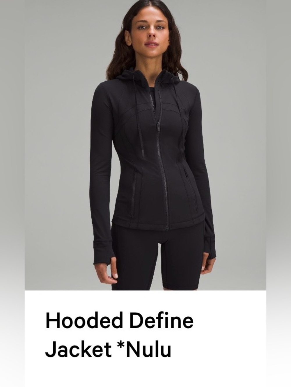 lululemon athletica Hooded Define Jacket in Black